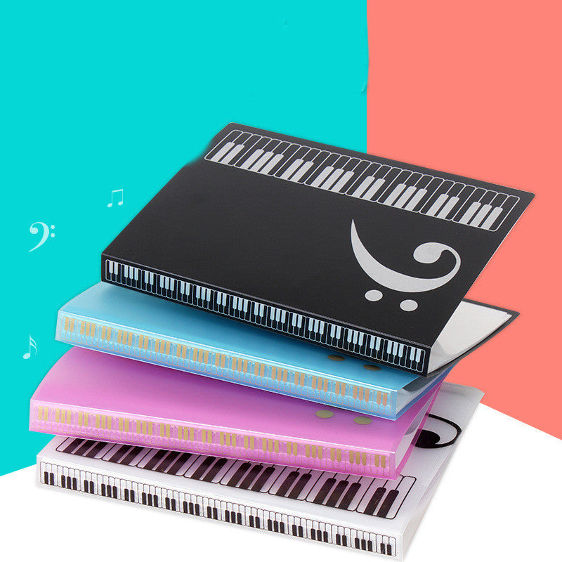 Dossier de partitions de piano Score de musique Insert transparent peut être modifié