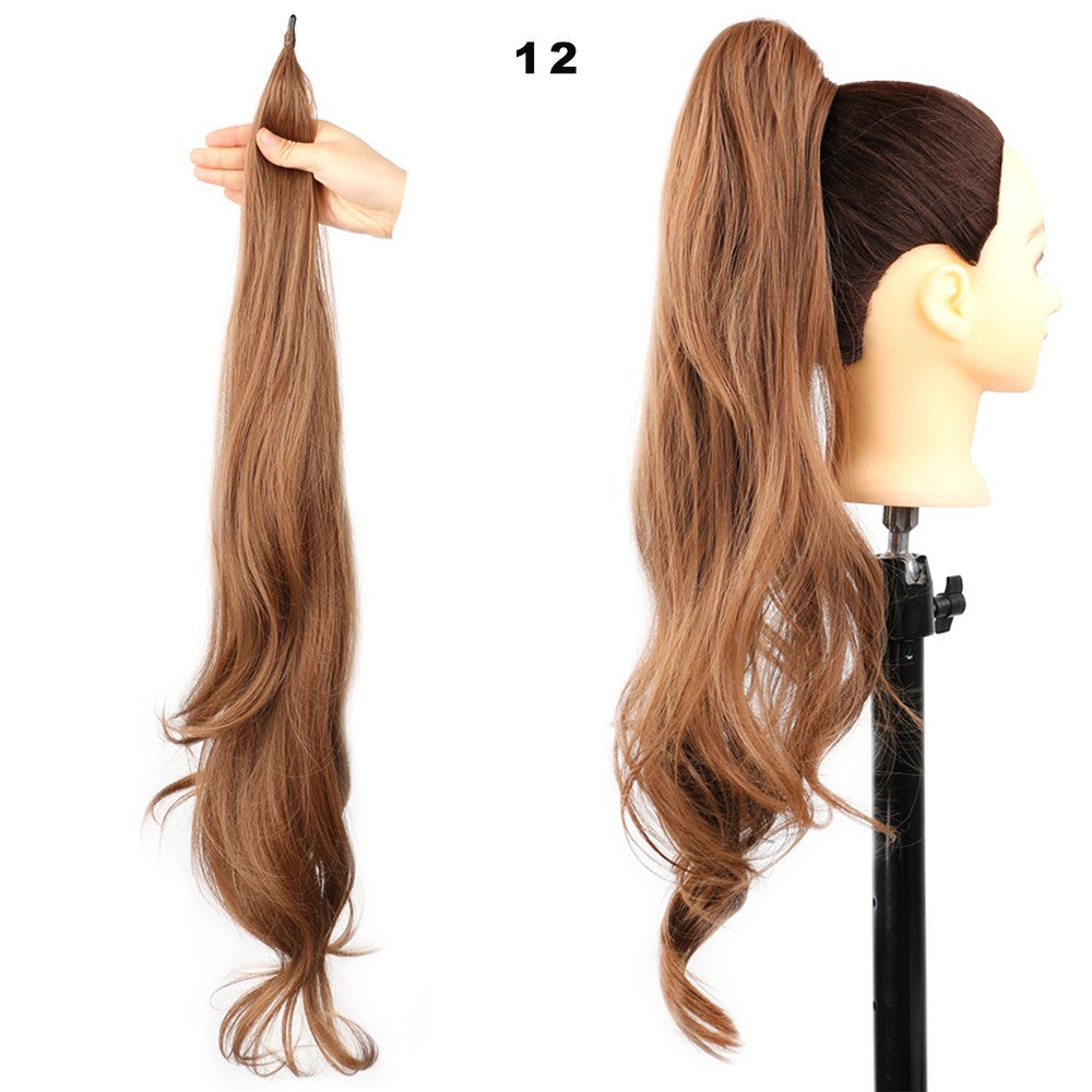 Perruque de queue de cheval haute pour femmes Winding Big Wave Long Curly Hair