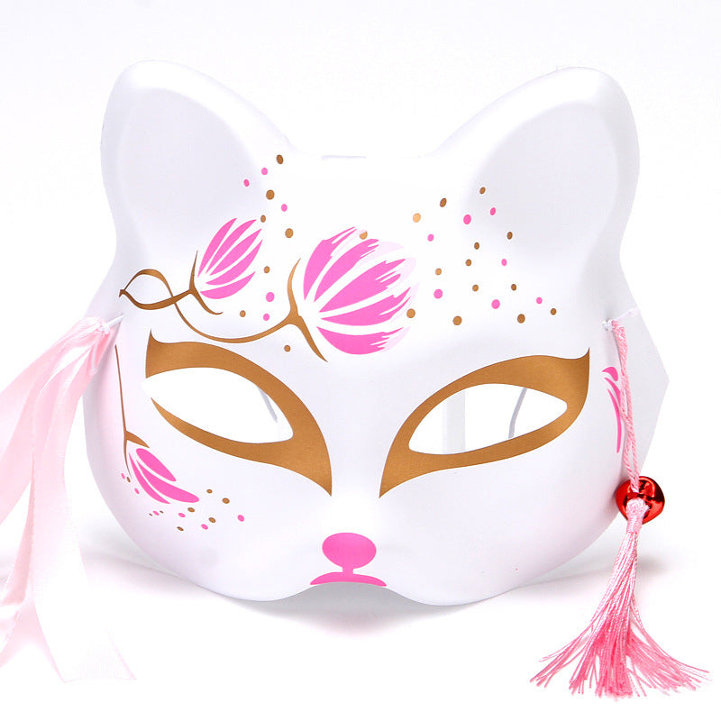 Style japonais populaire demi-chat visage et vent chimes habiller Fox Masque Cosplay enfants
