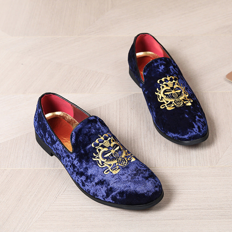 Hommes Brodé Chaussures Mocassins Slip-on Style d'été
