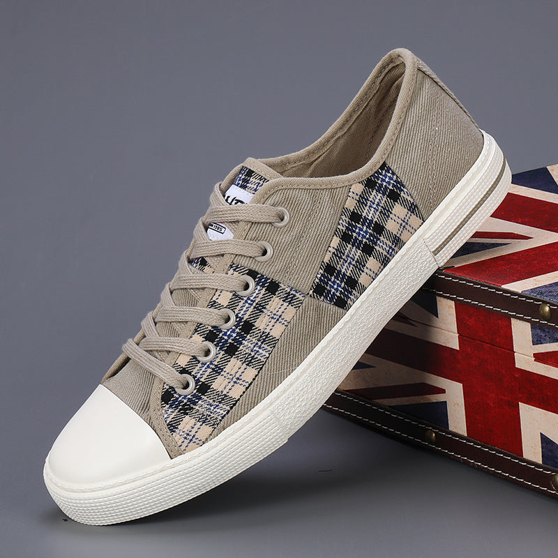 Toile pour hommes Léger Taille Augmenter Pitching Casual Bas haut sneakers Chaussures