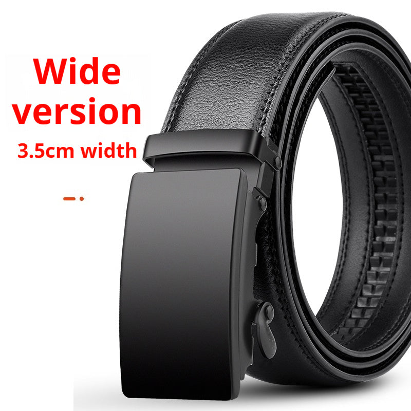 Ceinture de boucle automatique en cuir véritable haut de gamme pour hommes