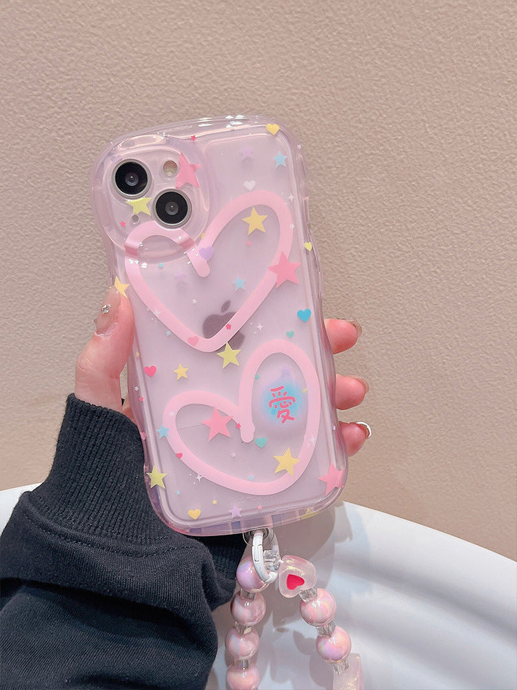 L'amour Coussin d'air cas téléphone avec chaîne