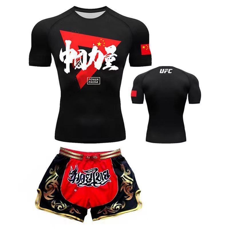 Sanda Formation Vêtements Boxing Fighting Boxing Tight vêtements de séchage rapide
