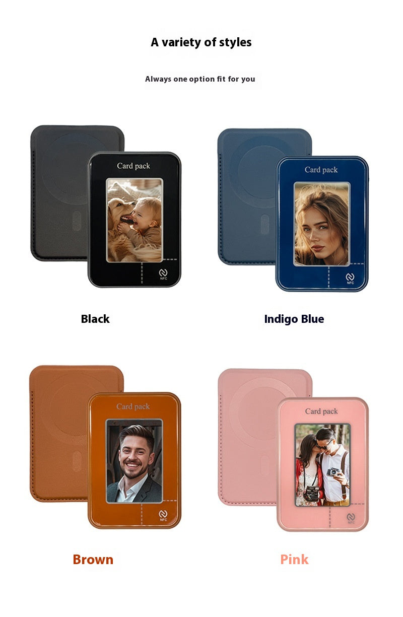 Porte-cartes d'écran e-ink Boîtier de téléphone magnétique
