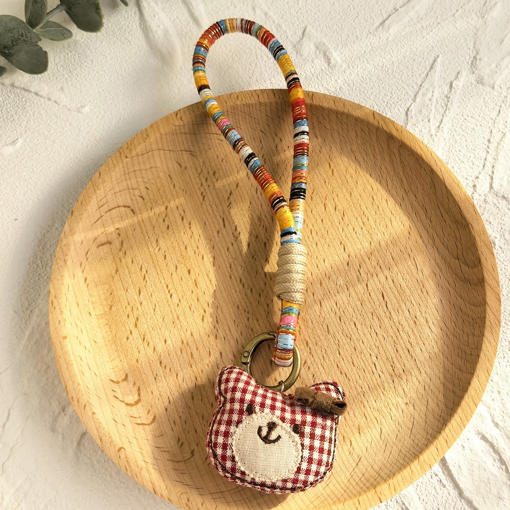 Porte-clés en tissu fait main