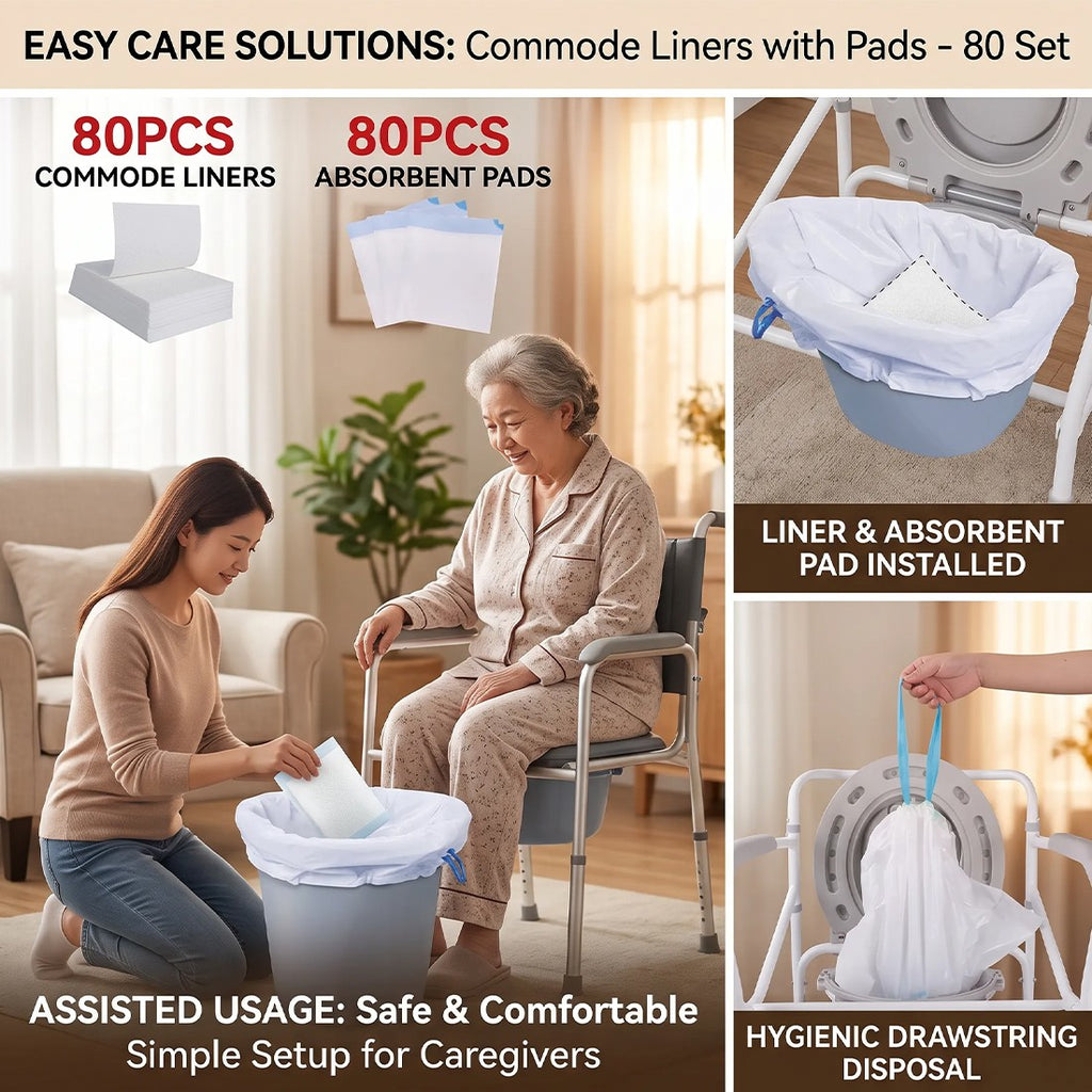 Pack de 160 liners Commode avec tampon absorbant Sacs jetables sans odorat Universal