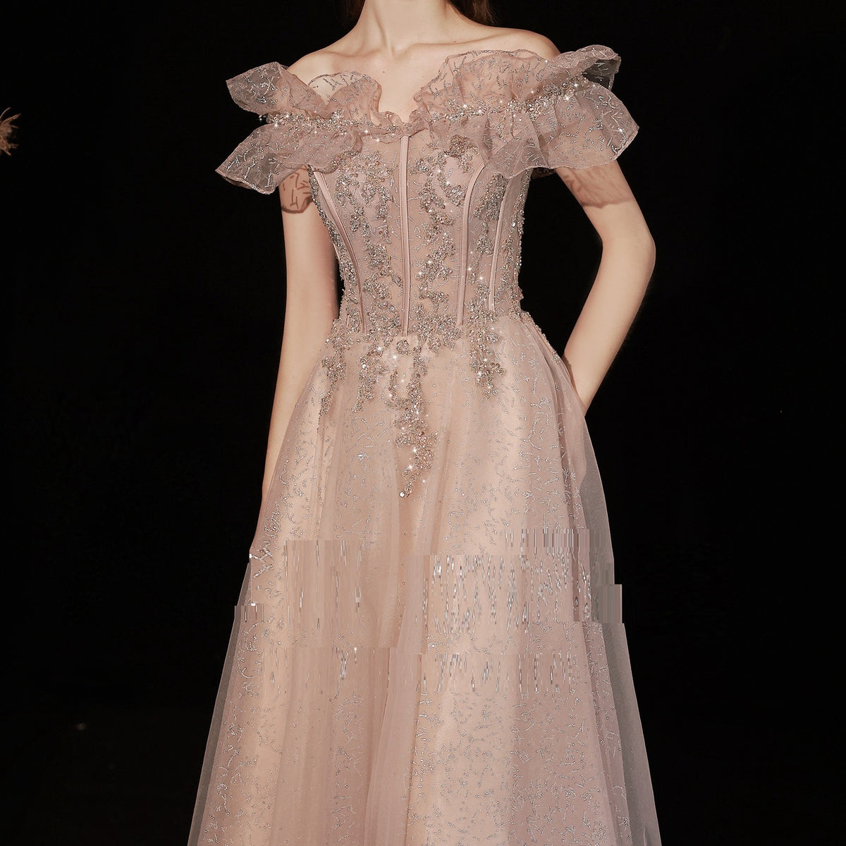 Robe de dîner pour femmes hors épaule