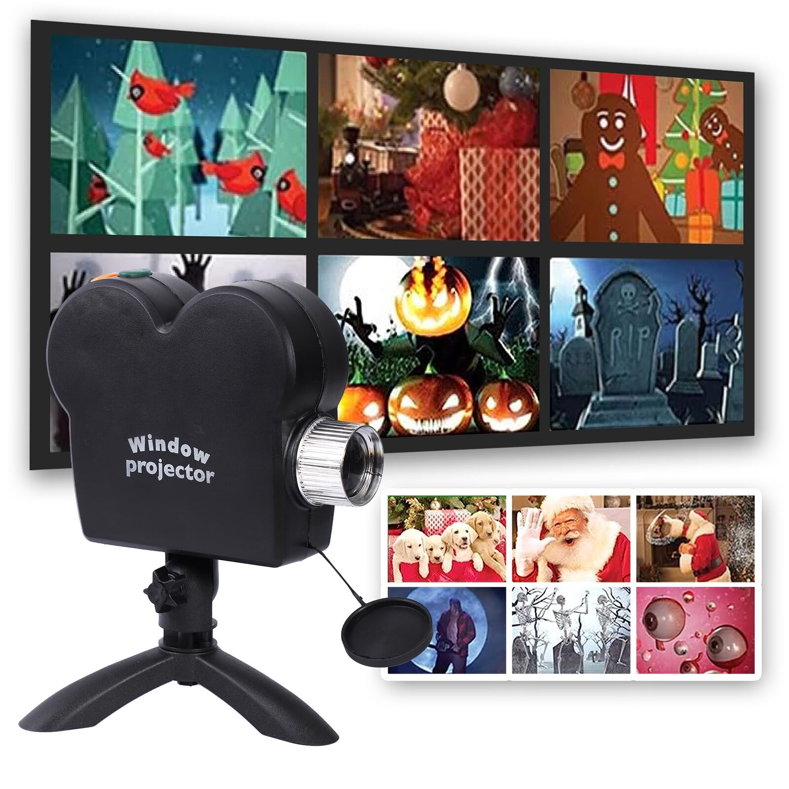 Projecteur de fenêtre d'Halloween Christmas Holographic Optical Home Window Display Pro