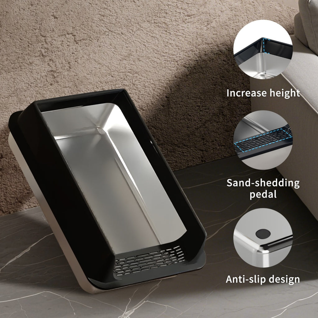 Automatic only---Stainless steel litter box
