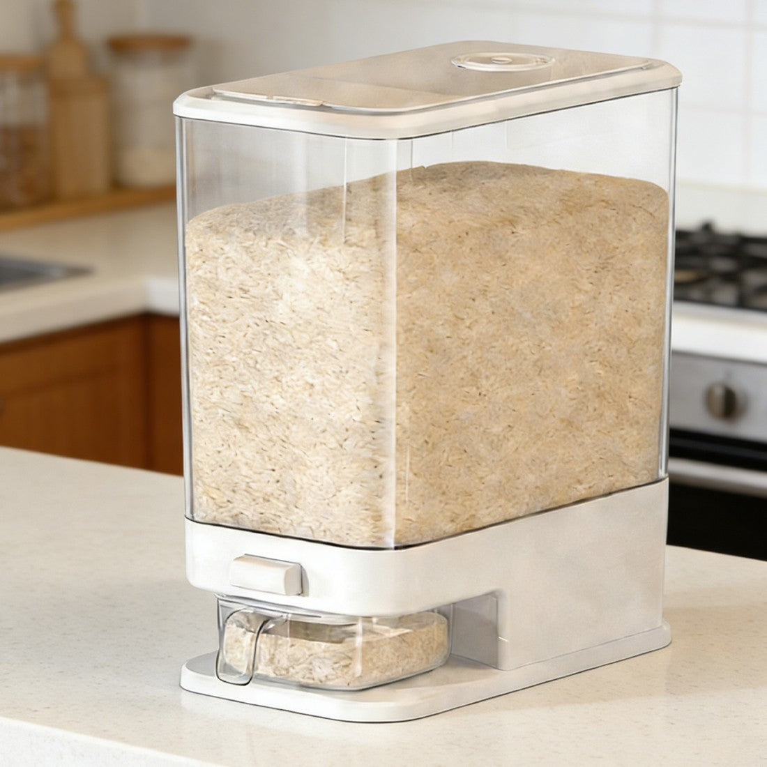 5&10KG Distributeur de riz Conteneur Distributeur de céréales Boîte de stockage de céréales sèches