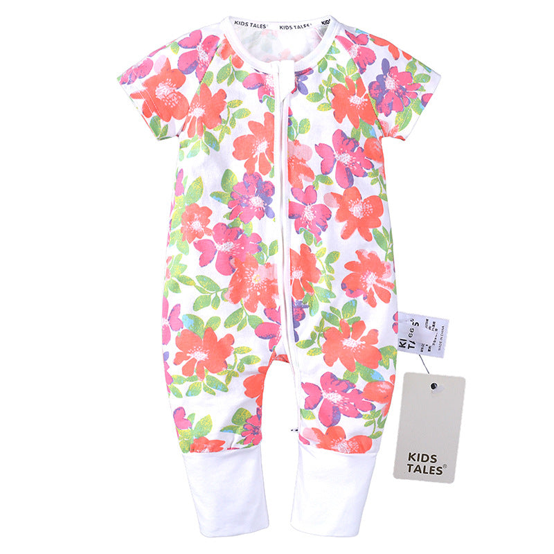 Short-sleeved baby bodysuit