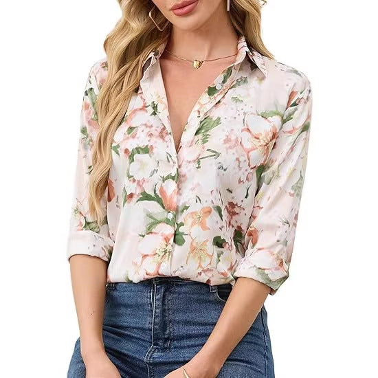 Chemise Top Col V imprimé en 3D