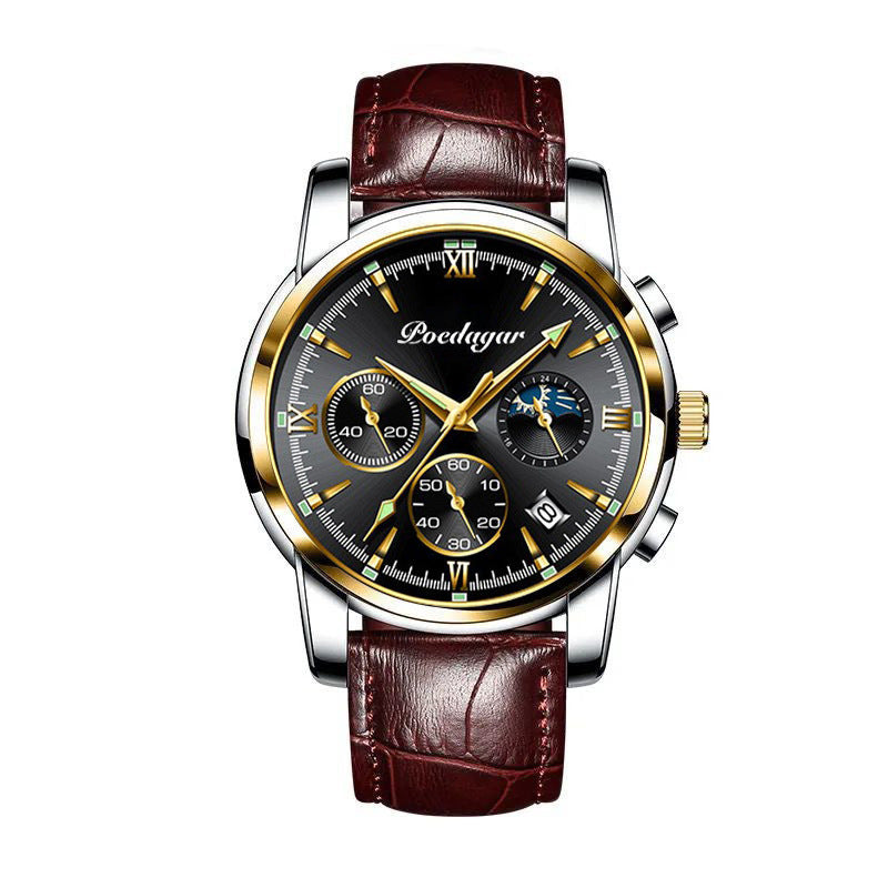 Montre Multifonctionnelle Homme Lumineuse Imperméable Quartz Montres