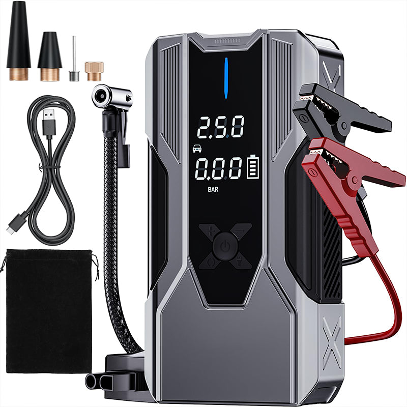 Démarreur J Ump Voiture avec compresseurs d'air Batterie Booster 8000mah Power Bank