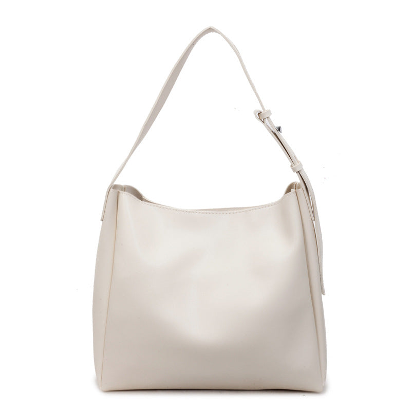 Sac à épaule en cuir souple retro-style femme