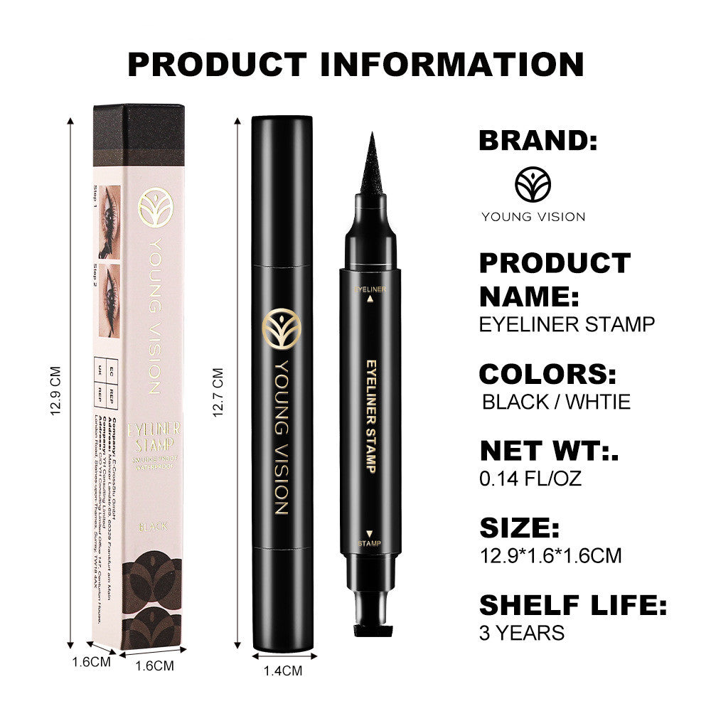 Eyeliner de phoque noir et blanc pas facile à écraser