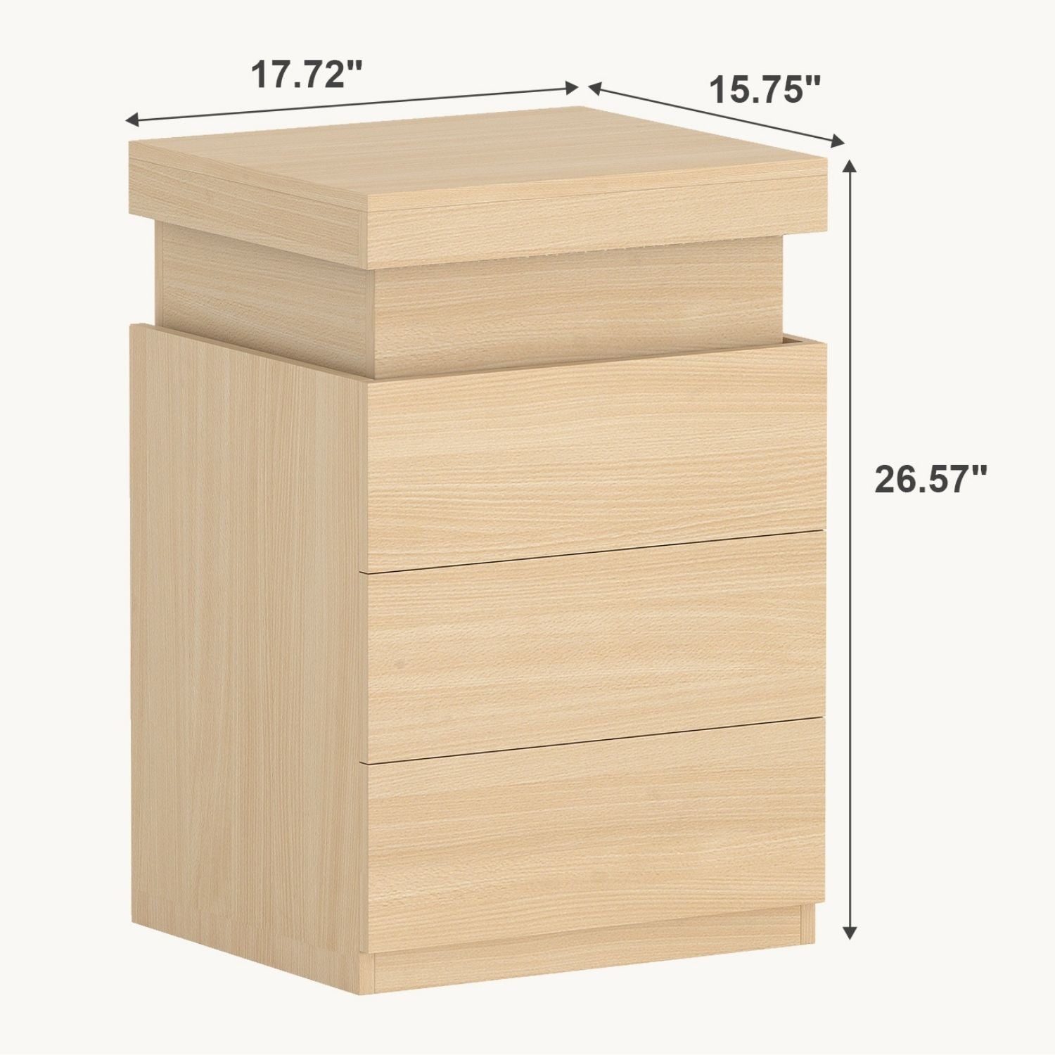 Table de chevet LED avec borne de recharge