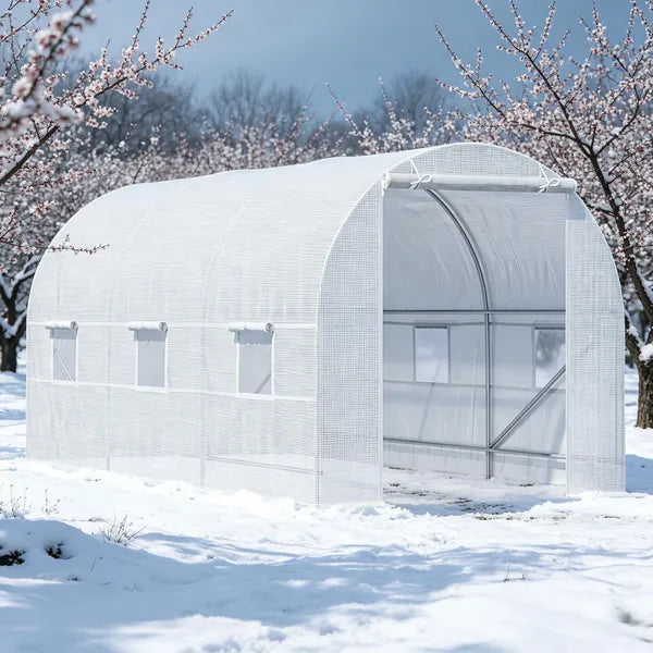 Hoop house in operation