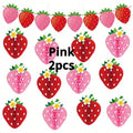 Papier artisanal Papier en forme de fruits Honeycomb Décoration suspendu Fraise