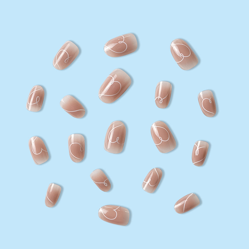 Stickers 24 pièces en forme d'ovule en forme de presse à ongles acryliques en forme de cœur