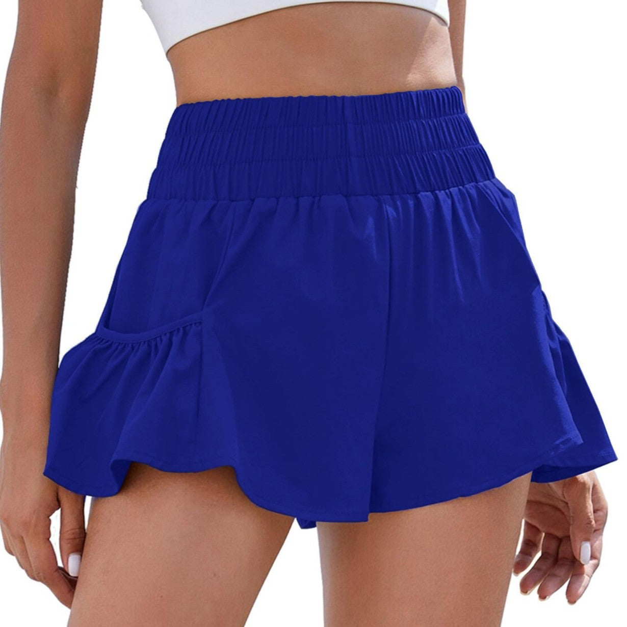 Vente Été Polyester Quick Dry Running Femmes Fitness Haute ceinture Poche Sports Casual Court