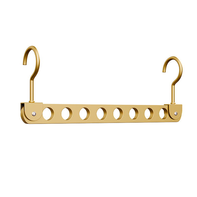 Accessoires en alliage d'aluminium pliable multifonction avec huit crochets à usage domestique