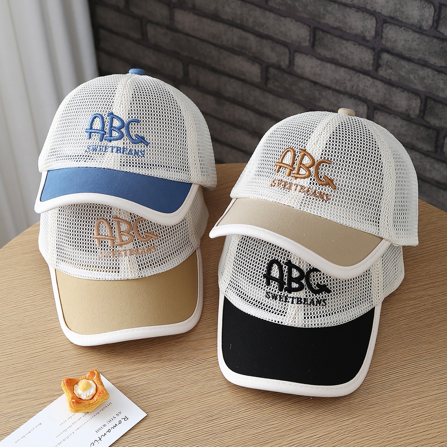 Casquette de baseball brodée pour enfants en tissu respirant ABC