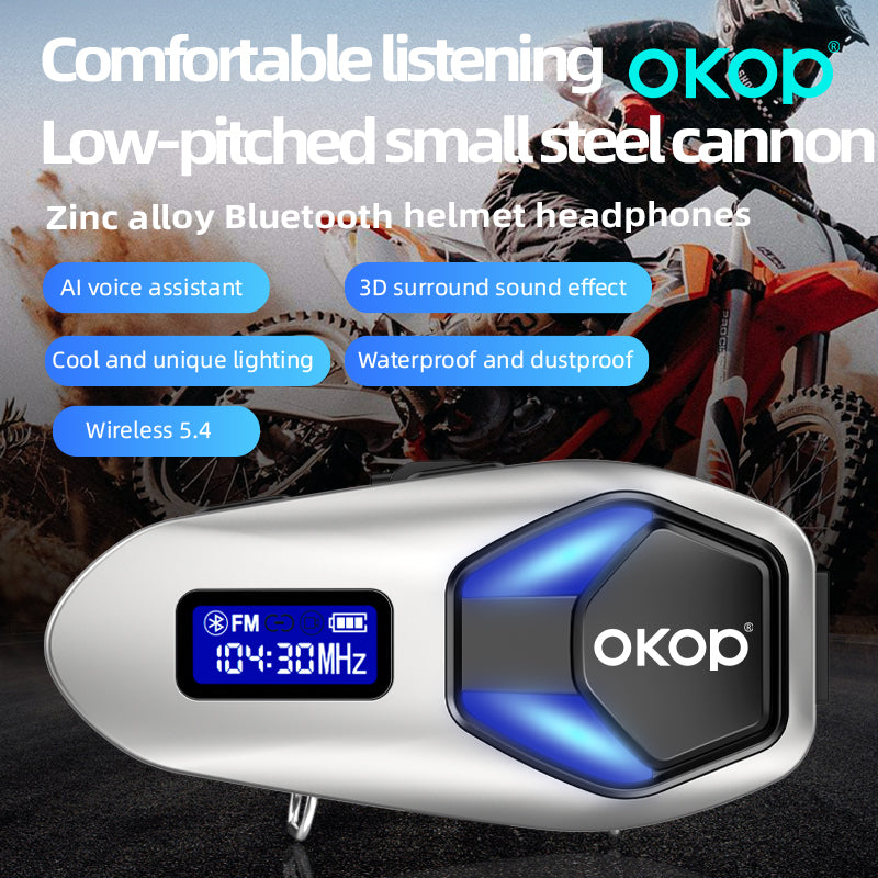 KP-292 Casque de moto en alliage de zinc haut de gamme Best-seller Casque Bluetooth étanche Long