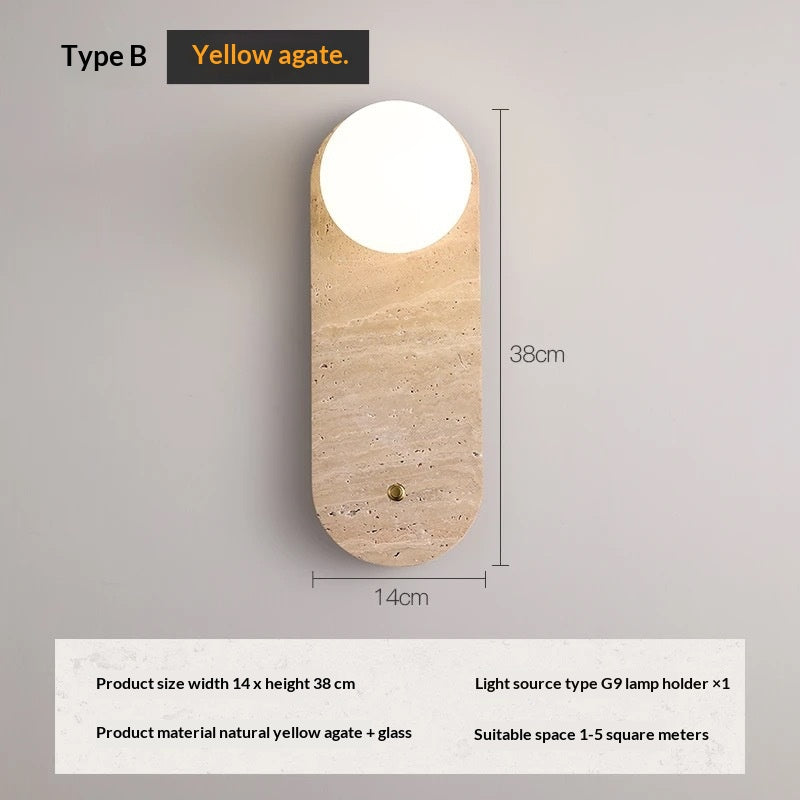 Huangdong stone wall bedroom bedside lamp