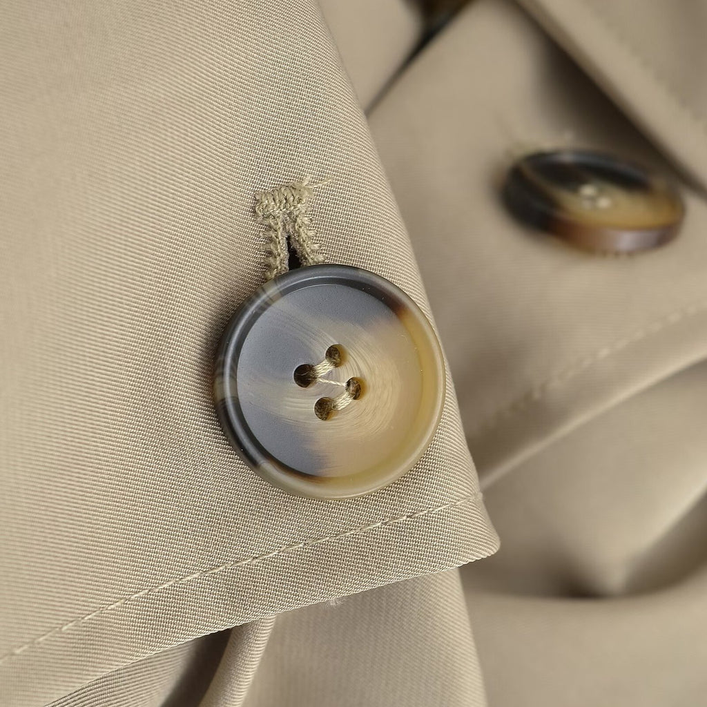 Manteau de trench longue ceinture à manches doubles pour femmes