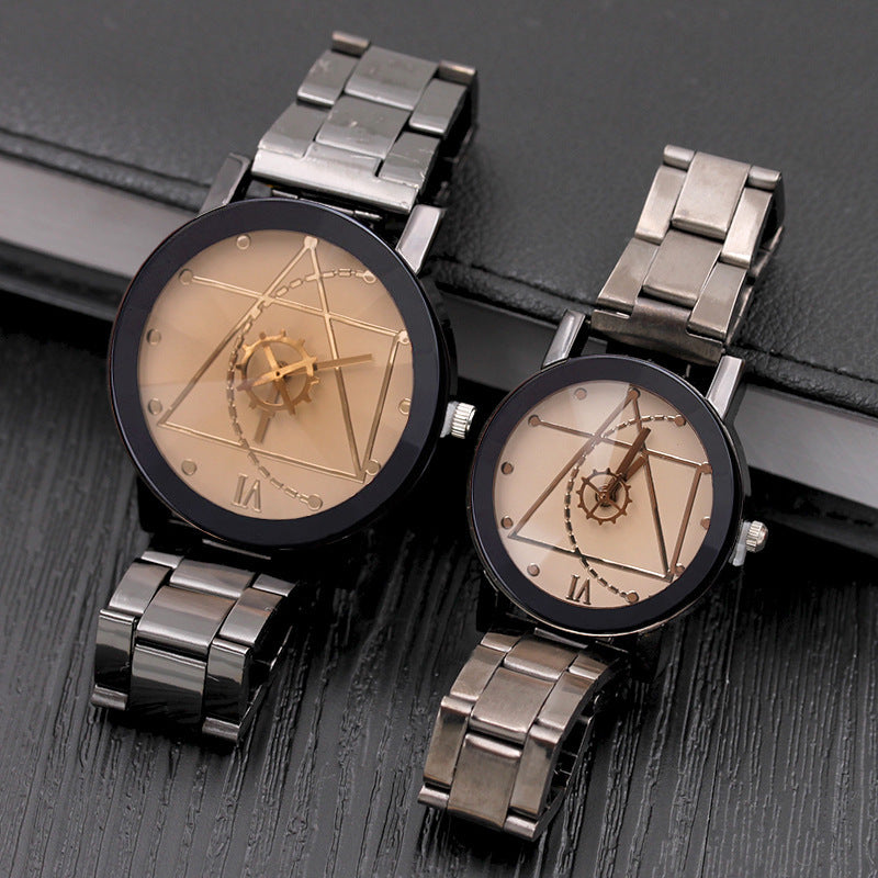 Fashion Gear Compass Tournable en acier montre hommes et femmes