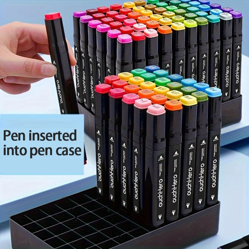 204 couleurs double-tip marqueur ensemble rapide-dry marqueurs de croquis pour la peinture de dessin professionnel