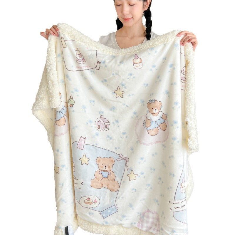 Couverture de châle en velours de lait épais de style coréen