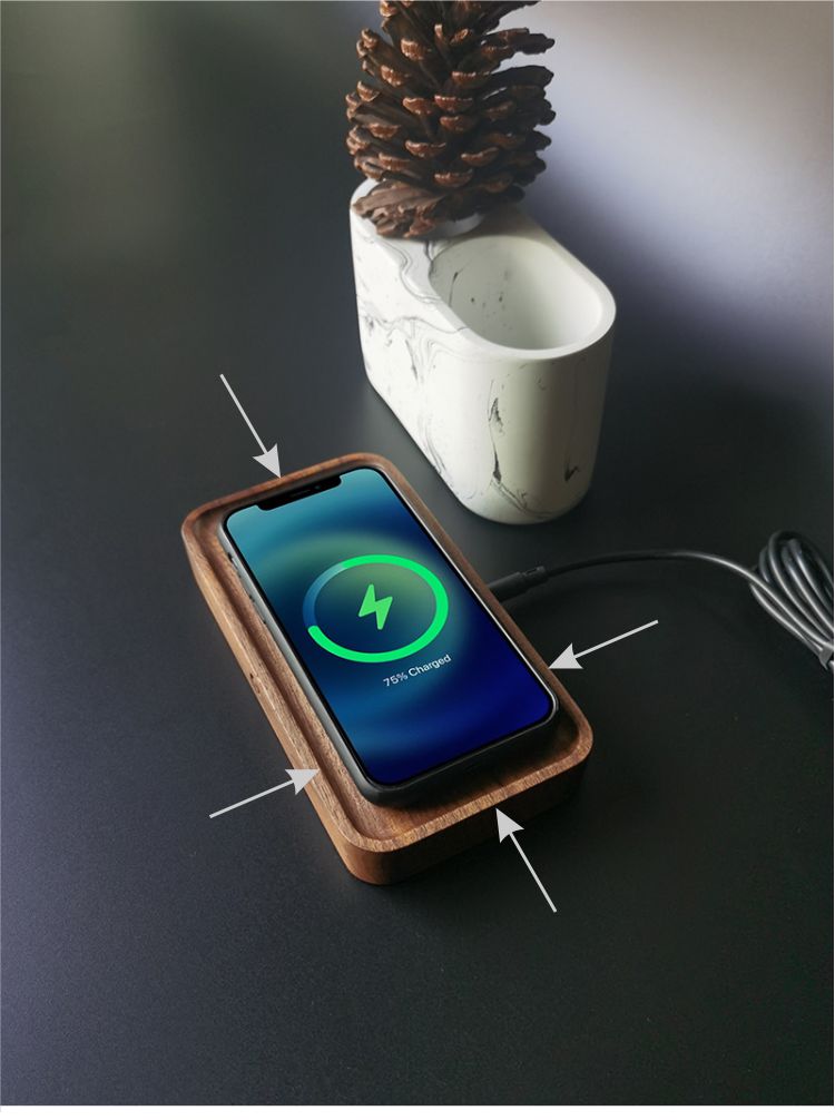 Chargeur sans fil sans fil sans fil 15W noir créatif