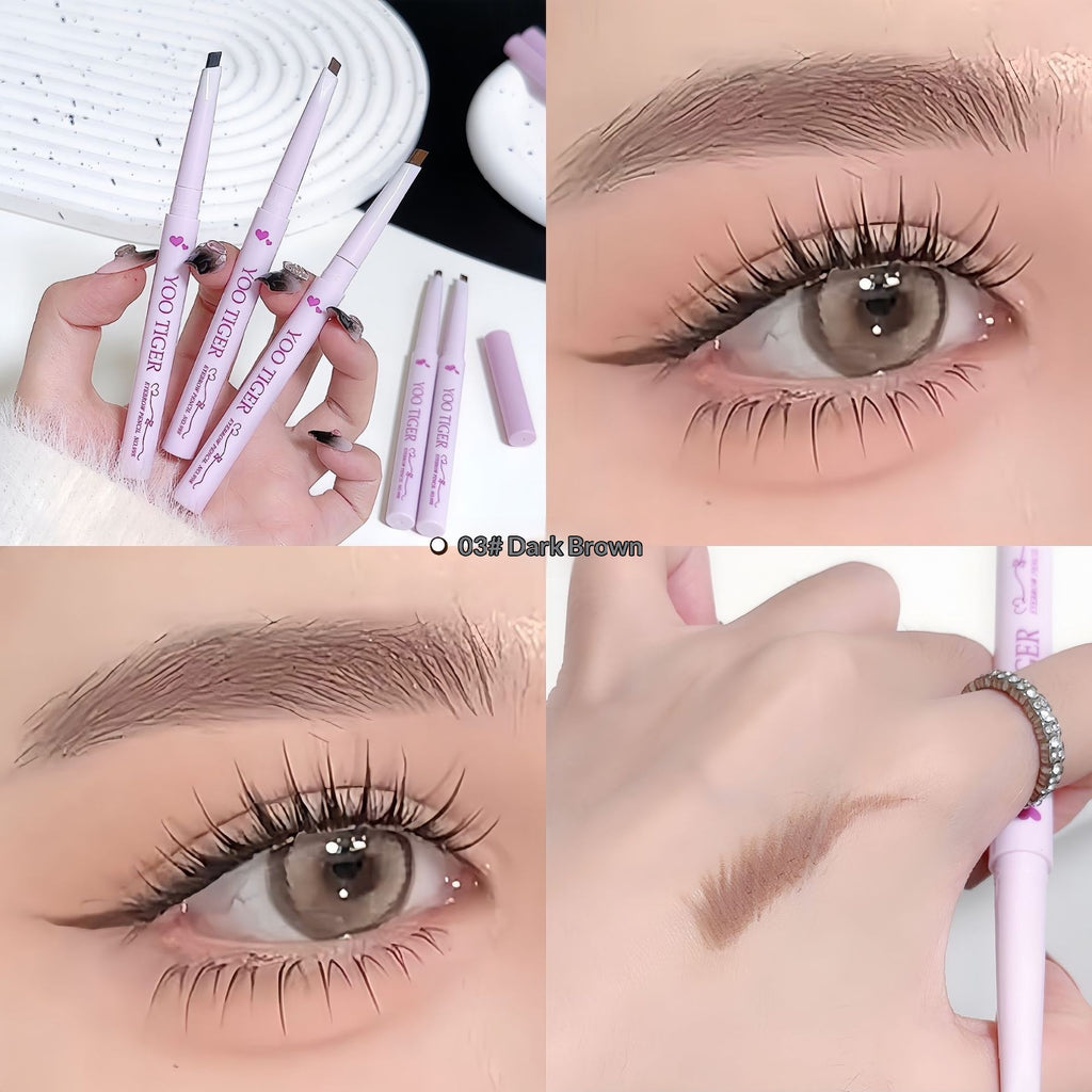 Crayon à sourcils triangulaire ultra-fin pour une forme de sourcils naturelle
