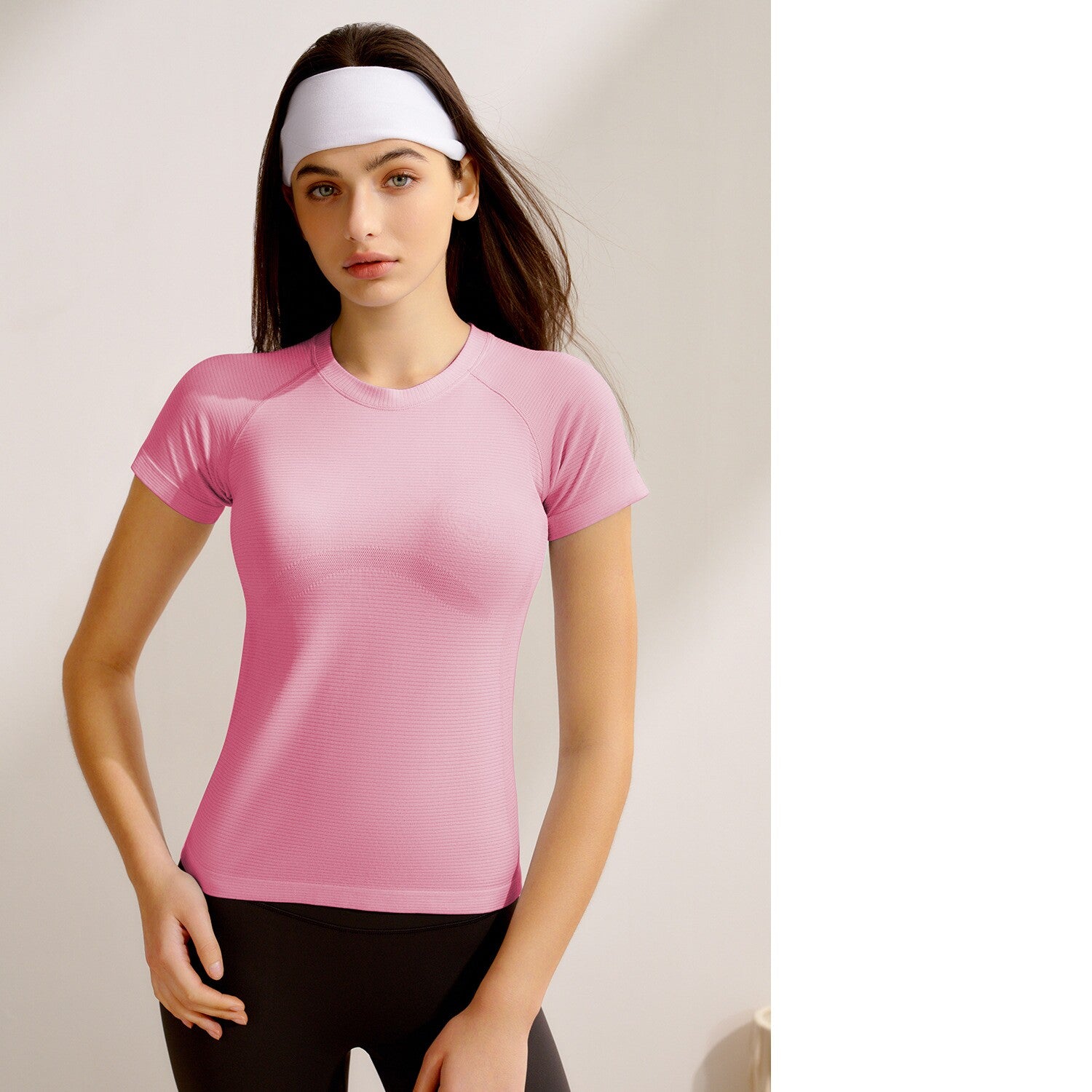 Top de yoga à manches courtes pour femmes