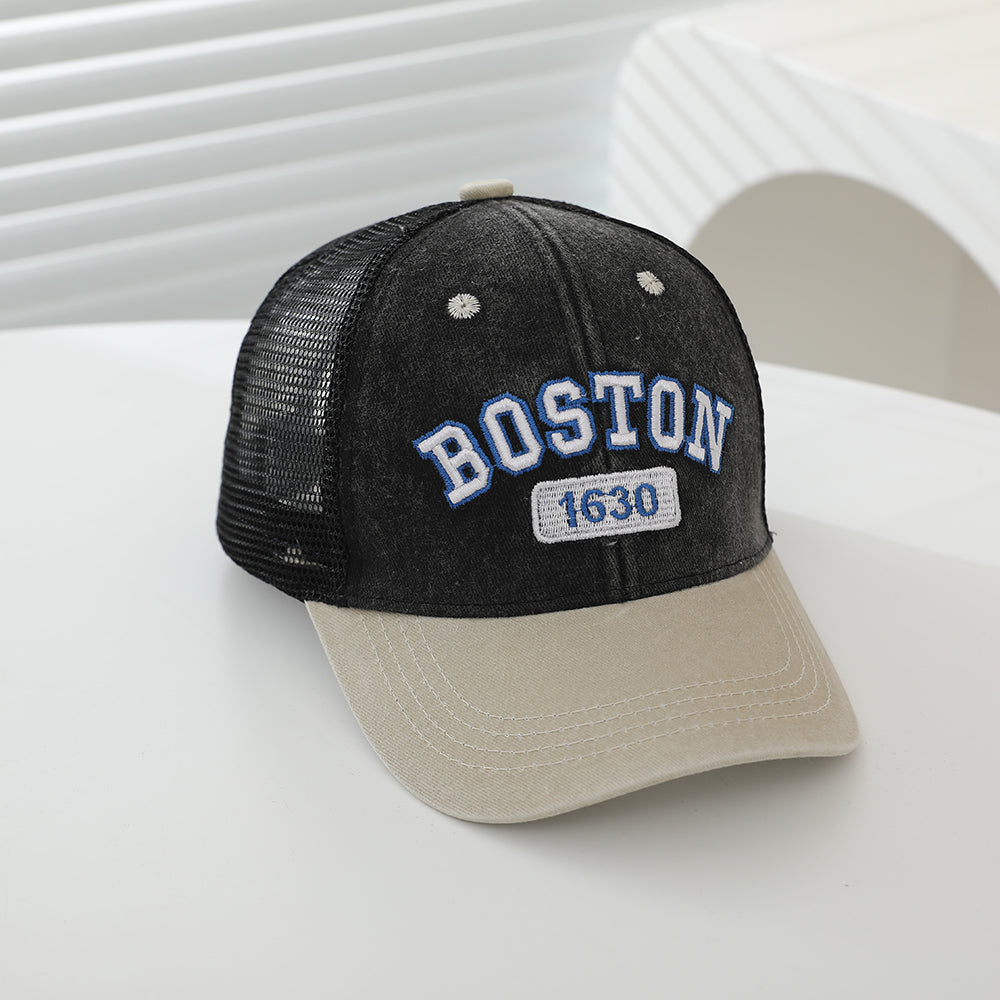 Lettre brodée pour enfants BOS1630 Casquette de baseball en mesh respirante