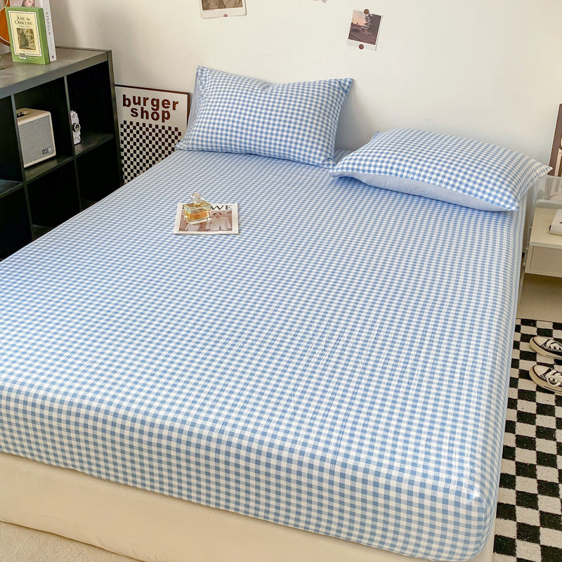 Minimalist Coton Lavé Couleur Solide Produit simple Fitted Sheet