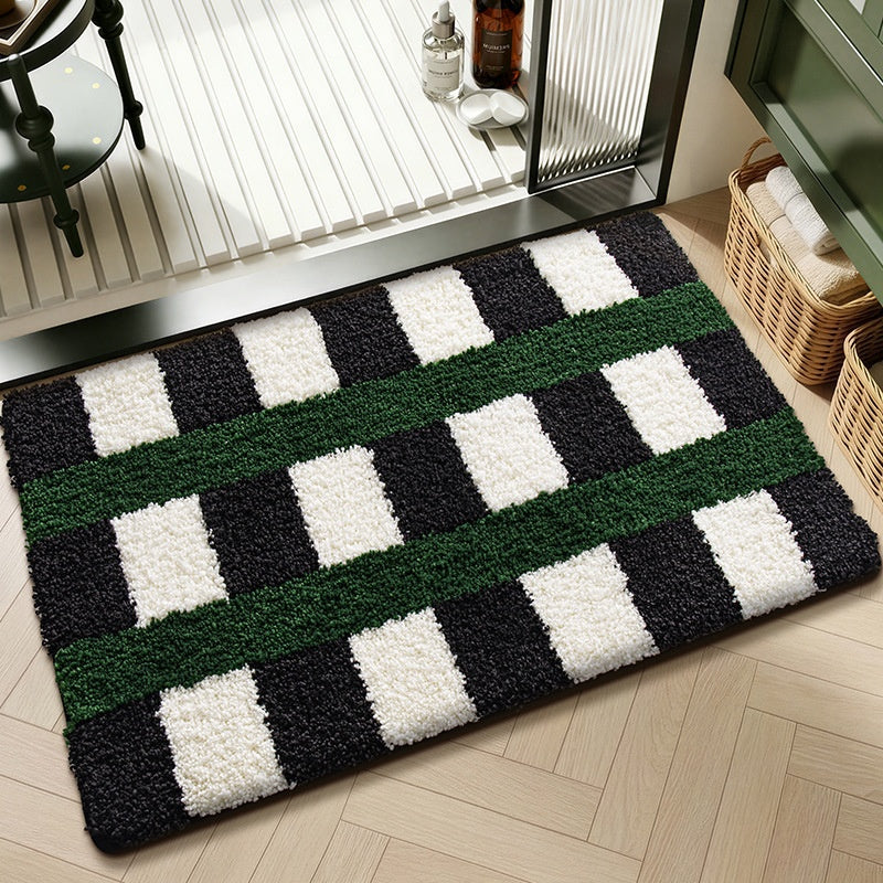 Tapis de sol géométrique non glissant, absorbant l'eau
