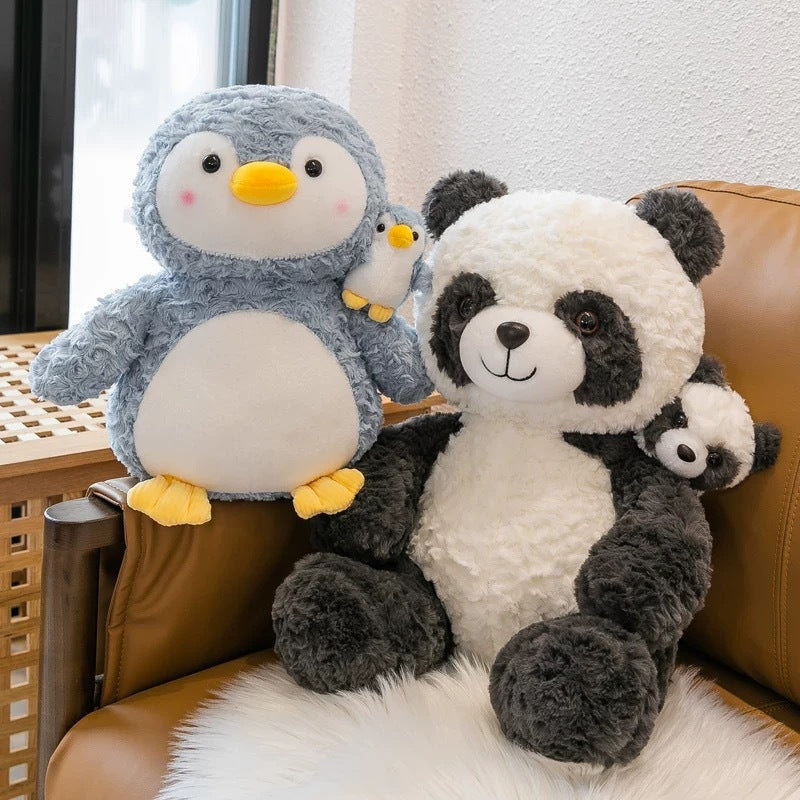 Mère et enfant Penguin peluche jouet filles tissu doux poupée