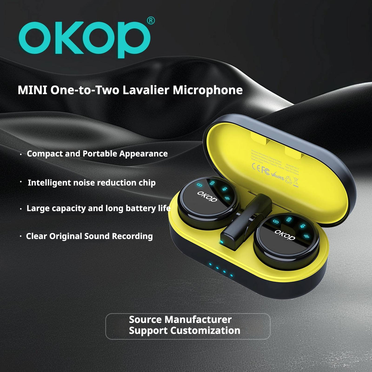 KP-M117 Modèle de microphone Lavalier sans fil le mieux vendu pour les Vlogs