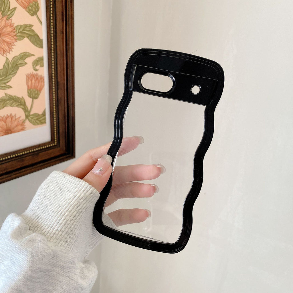 Deux-en-un Wave Shell Transparent Téléphone portable PC Couleur Hem