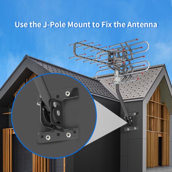 TA-851B 360 Degree Direction TV Antenne 45-860MHz 22-38dB HD Pixel 4K Rayonnement portée 150 M