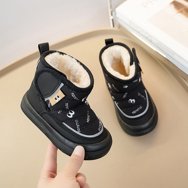 Bottes de coton chaudes antidérapantes imperméables pour enfants