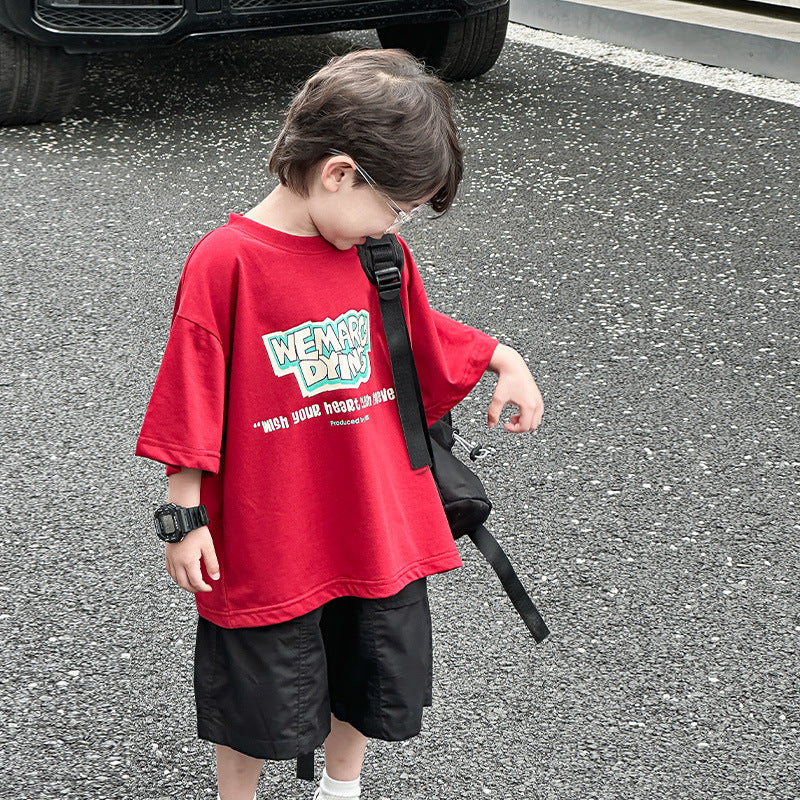 Été Rouge Demi Manches Haut de la page Enfants perdus