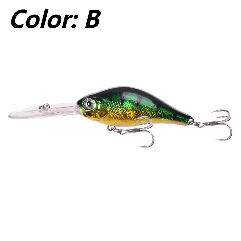 Floating Rock Little Fat Man Deep Diving Long Tongue Board Mino Lure