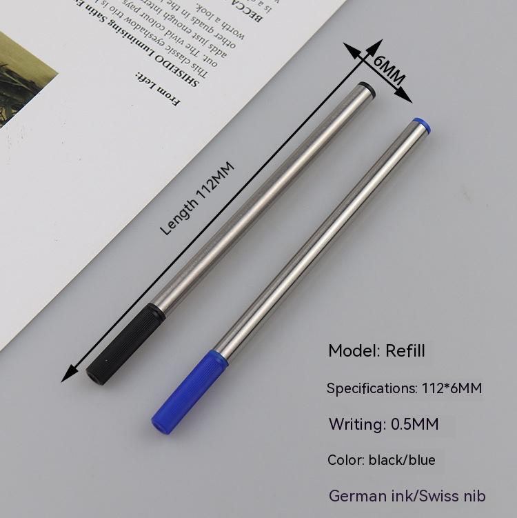 Stylo à rouleaux métalliques d'affaires Stylo à rouleaux gris bureau à base d'eau