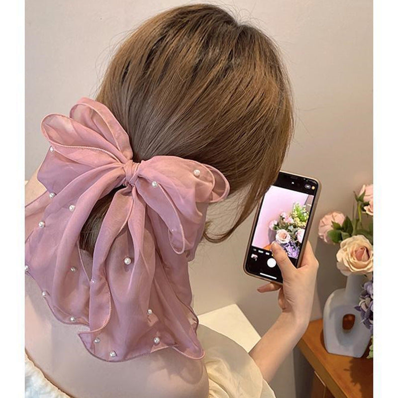 Grande Dentelle Blanc Accessoires capillaires de haute qualité Femme Tête de dos Coiffure de printemps