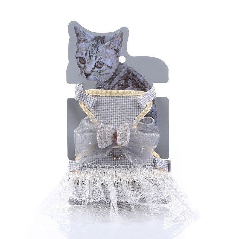 Robe de princesse en dentelle pour animaux de compagnie